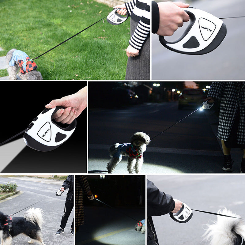 Retractable Pet Leash With Flashlight